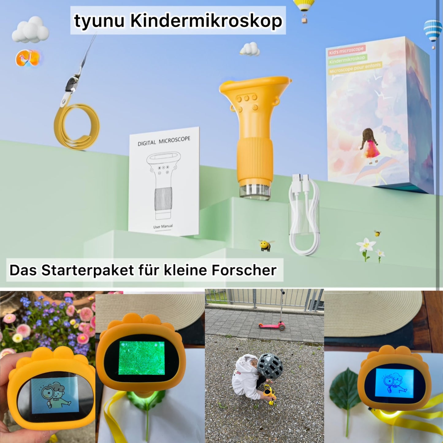 tragbares Kindermikroskop
